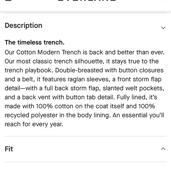 Everlane the cotton modern trench coat - Picture 9 of 14